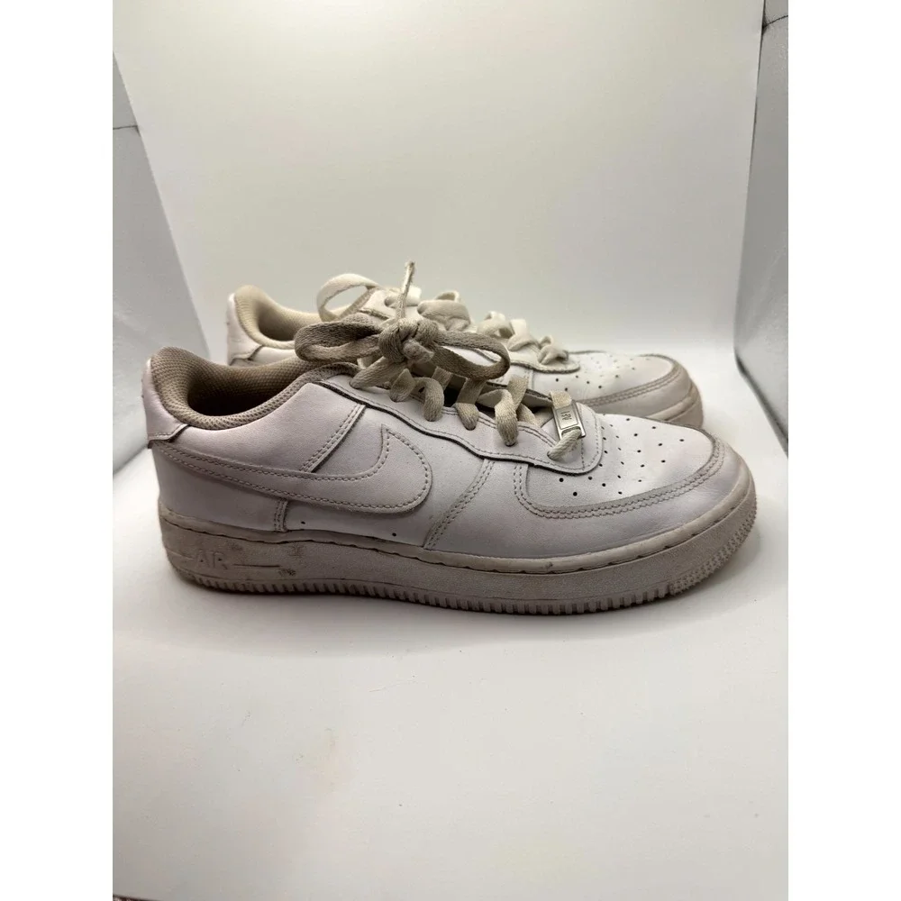 Nike Air Force 1 Low LE GS DH2920-111 Kid 6.5 Sneaker Triple White Leather Shoes